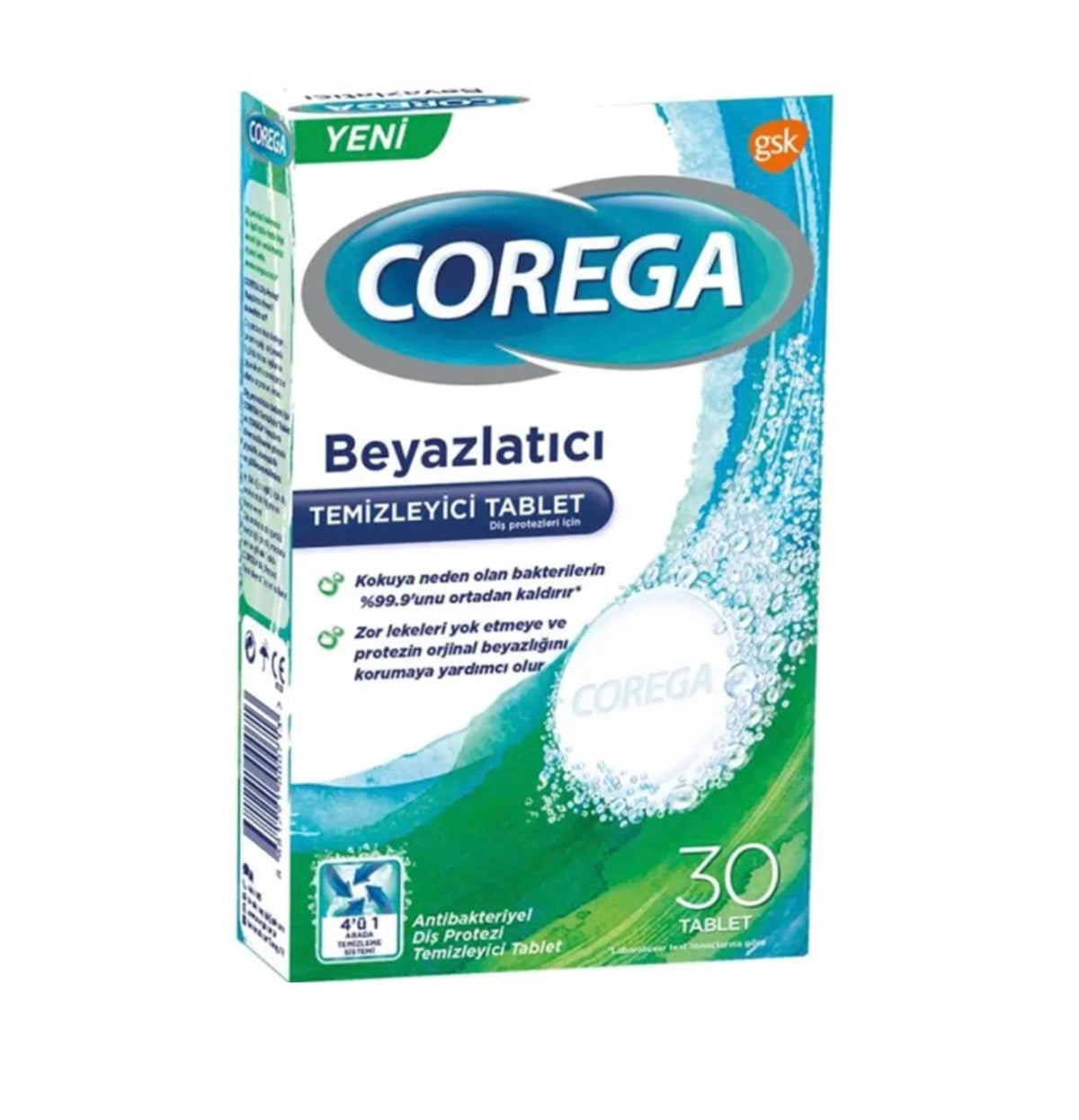 Corega beyazlatıcı 30 tablet