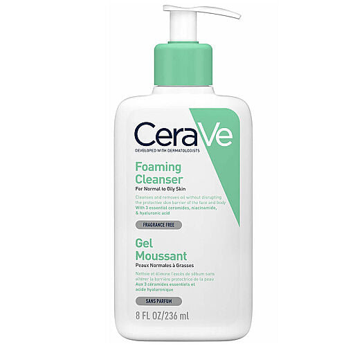 CeraVe Normal Ve Yağlı Ciltler İçin Köpüren Temizleyici 236 ml