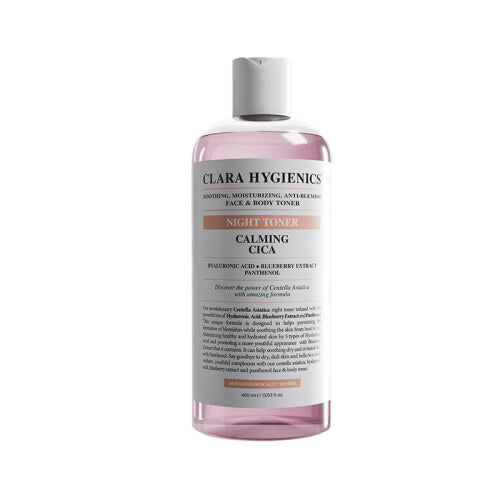 Clara Hygienics Calming Cica Leke Karşıtı Yüz ve Vücut Gece Toniği 400 ml