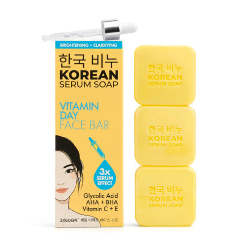 Greenlabel Korean Serum Soap Vitamin Day Face Bar 3x60 gr