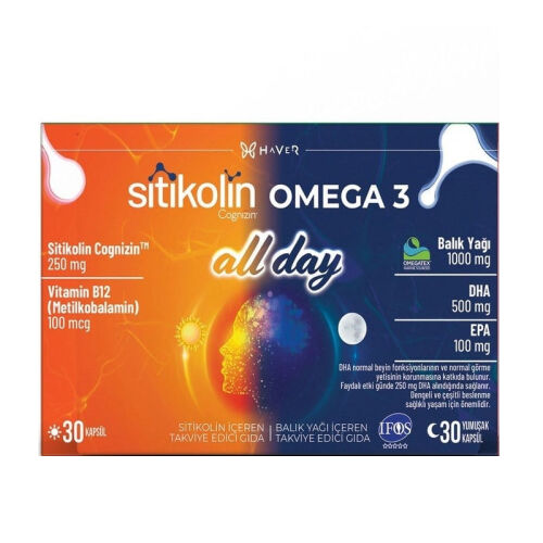 Haver Sitikolin Omega 3 Allday 60 Kapsül
