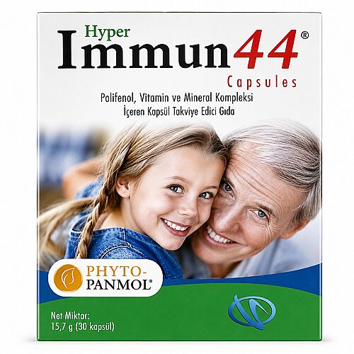 Hyper Immun44 Vitamin ve Mineral Takviye Edici Gıda 30 Kapsül