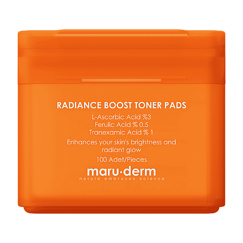 Maruderm Radiance Boost Toner Pads 100 Adet