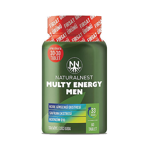 Naturalnest Multy Energy Men Takviye Edici Gıda 60 Tablet