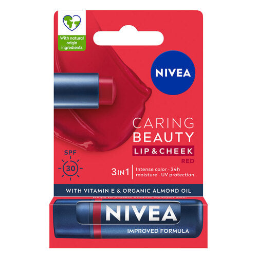 Nivea SPF30 Kırmızı Renkli Güneş Koruyucu Dudak Bakım Kremi 4.8 gr