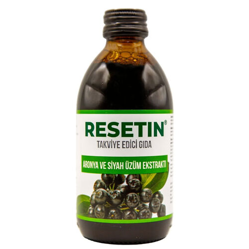 Resetin Aronya ve Siyah Üzüm Ekstraktı Takviye Edici Gıda 250 ml