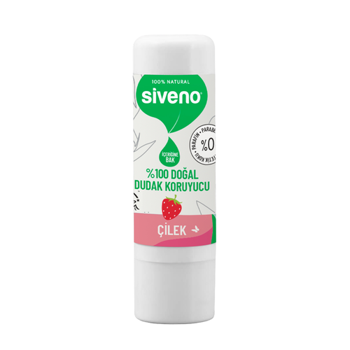 Siveno %100 Doğal Dudak Koruyucu Çilekli 6 gr