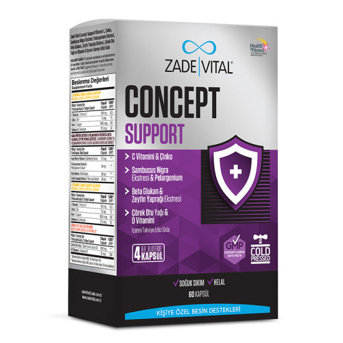 Zade Vital Concept Support Takviye Edici Gıda 60 Kapsül