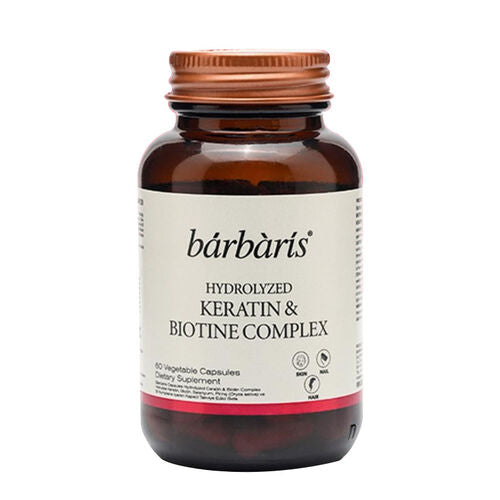 Barbaris Hydrolyzed Keratin Biotine Complex Takviye Edici Gıda 60 Kapsül