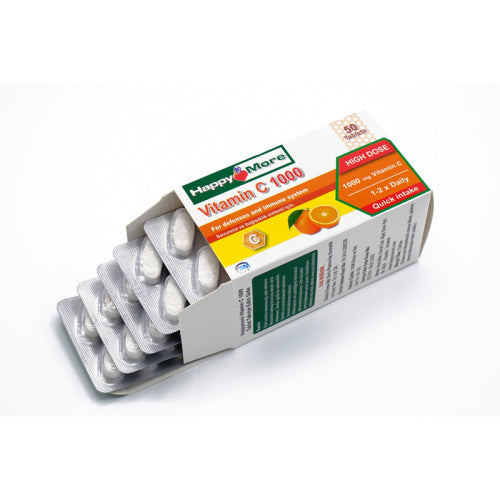 HappyMore Vitamin C Takviye Edici Gıda 50 Tablet
