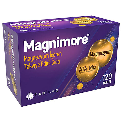 Magnimore Magnezyum İçeren Takviye Edici Gıda 120 Tablet