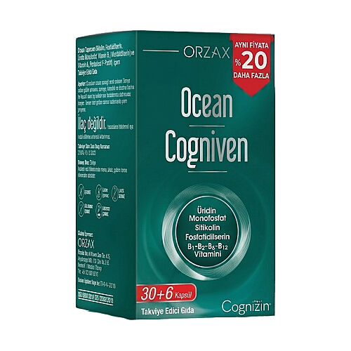 Orzax Ocean Cogniven Takviye Edici Gıda 30+6 Kapsül