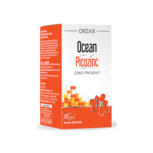 Orzax Ocean Picozinc Takviye Edici Gıda 30-15 Tablet