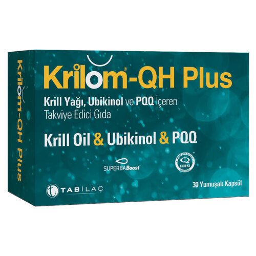Tab İlaç Krilom-QH Plus Krill Yağı İçeren Takviye Edici Gıda 30 Kapsül