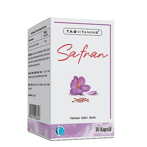 Tab Vitamins Safran İçeren Takviye Edici Gıda 30 Kapsül