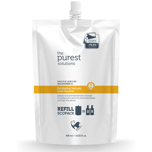 The Purest Solutions Exfoliating Salicylic Acid Cleanser 0,5% Salicylic Acid, 1%Niacinamide 400 ml - Refill