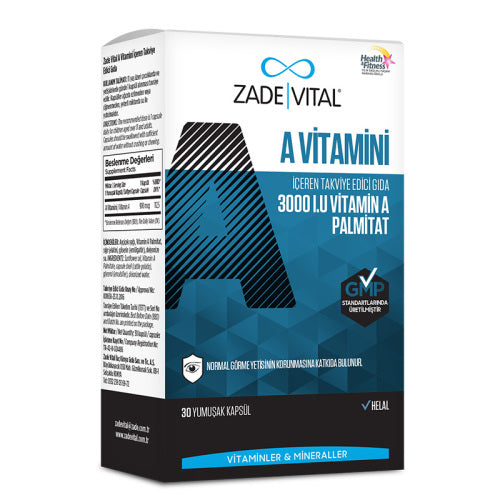 Zade Vital A Vitamini 30 Yumuşak Kapsül