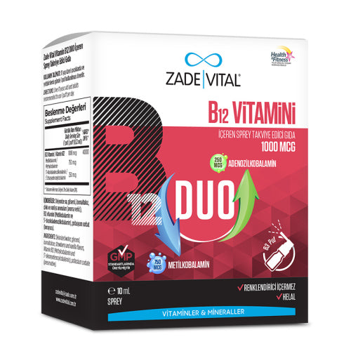 Zade Vital Vitamin B12 Duo 1000 Mcg Sprey 10 ml